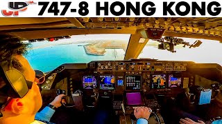 Boeing 7478 Hong Kong Cockpit Flight  Silkway West [upl. by Pamela]