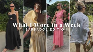 WHAT I WORE FOR A WEEK IN THE CARIBBEAN Tropical Vacation Outfit Ideas [upl. by Malena94]