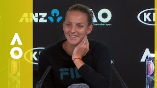 Karolina Pliskova press conference QF  Australian Open 2018 [upl. by Irneh]