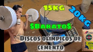 🔥CÓMO HACER tus DISCOS OLÍMPICOS de CEMENTO🔥20kg 15kg🤯 [upl. by Inoliel]