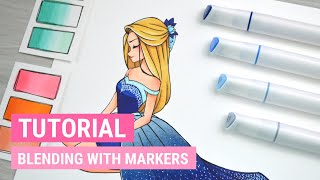 How to BLEND with ALCOHOL MARKERS Pt1  Marker Tutorial  iiKiui [upl. by Blossom708]