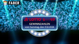 FABER Lotto · LottoGewinnzahlen vom Samstag den 31082024 [upl. by Bainter]