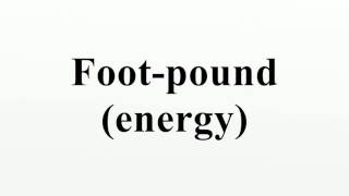 Footpound energy [upl. by Lleret]