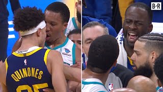 Warriors amp Hornets Get Chippy at the End of the Game [upl. by Dicks93]