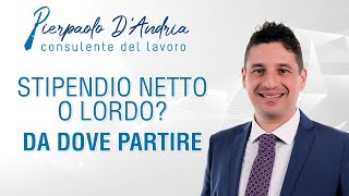 Stipendio netto o lordo Da dove partire [upl. by Naliorf]