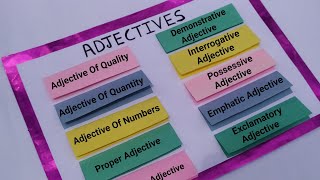 Adjective Chart Project  Easy Adjective TLM  tlm for primary school [upl. by Padget287]