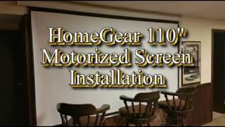 HomeGear 110quot Motorized Projection Screen Installation [upl. by Nnyltiac331]