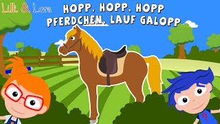 Hopp Hopp Hopp Pferdchen lauf Galopp  kinderlieder zum mitsingen und tanzen deutsch [upl. by Medea521]