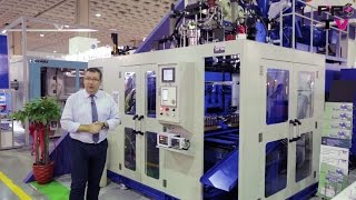 Blow Molding Machine Triple Layer by Chen Way at Taipei Plas 2016 [upl. by Oinotla]