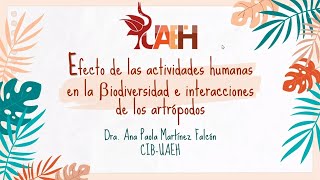 Efecto de las actividades humanas en la biodiversidad e interacciones de los artrópodos [upl. by Vivica]