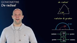 Wat is de hoekeenheid radiaal En hoe gebruik je hem  Goniometrie havovwo B  WiskundeAcademie [upl. by Lecroy994]