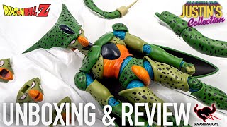 Cell Imperfect First Form Dragon Ball Z SHFiguarts Unboxing amp Review [upl. by Haret]