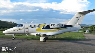 Embraer Phenom 100 Acionamento e Decolagem Aeroclube de Cachoeiro SNKI [upl. by Lada]