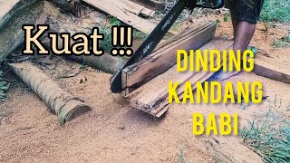 papan dinding kayu Ulin untuk kandang Babi  Telu depa [upl. by Gui]