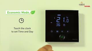 RAYCHEM Green Leaf Floor Heating Thermostat Programming English [upl. by Nnylecyoj]