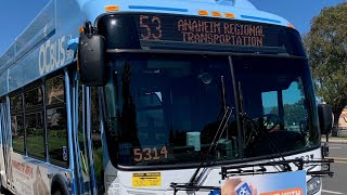 OCTA Route 53 North Anaheim Transportation Regional Intermodal Center [upl. by Stormi651]