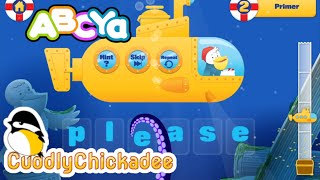 ABCya Submarine Spelling Practice PrimerKindergarten  Fun Word Game for Toddlers [upl. by Lolita92]