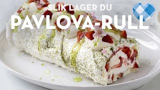 Plot twist Rullepavlova🍰 Fylt med bær limesirup og matcha  TINE Kjøkken [upl. by Denise]