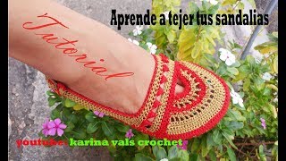 COMO TEJER SANDALIAS A CROCHET PARA DAMA PASO A PASO👡ESTILO ALPARGATA [upl. by Enyledam]