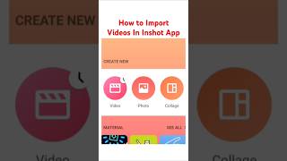 How to import video on inshot app inshot videoediting solution [upl. by Enyallij]