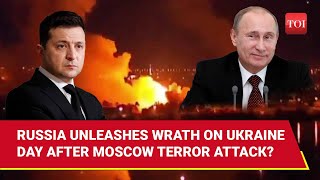 Putin Bombards Kyiv And Lviv With 20 Missiles Multiple Drone After Moscow Terror Attack [upl. by Naujej]