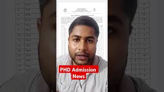 PHD notification 2024  PHD admission news  PhD Admission open [upl. by Seraphim]