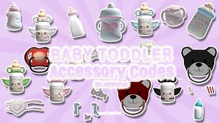 BERRY AVENUE CODES amp BLOXBURG CODES BABY  TODDLER ACCESSORY PT9 BROOKHAVEN roblox roleplay [upl. by Kcorb]