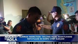 Surprise inspection Tatlong pulis naaktuhang natutulog ni NCRPO Chief Eleazar [upl. by Lenhard673]