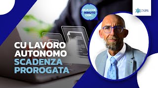 Mauro Nicola  CU lavoro autonomo scadenza prorogata [upl. by Ahsaz]