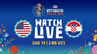 Group Phase  USA v Croatia  Full Basketball Game  FIBA U17 Womens Basketball World Cup 2024 [upl. by Haimirej]