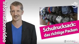 Schulrucksack das richtige packen [upl. by Jurkoic]