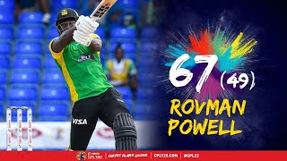 Rovman Powell shows his CLASS against Trinbago Knight Riders  CPL 2022 [upl. by Isteb]