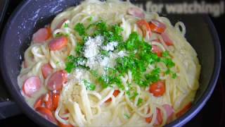 Creamy Spaghetti Recipe  สปาเก็ตตี้ครีมซอส [upl. by Alimat362]