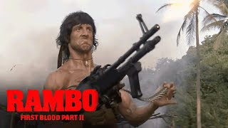 Rambo Destroys The POW Camp Scene  Rambo First Blood Part II [upl. by Lally]