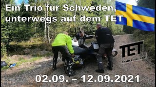 2 Ein Trio für Schweden TET Sektion 1 Motorrad und Zelt [upl. by Onder617]