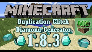 Minecraft 188 Duplication Glitch and Diamond Generator [upl. by Bj]