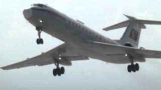 Air Koryo Tu134 taking off from Wonsan Kalma Airport [upl. by Tutt]