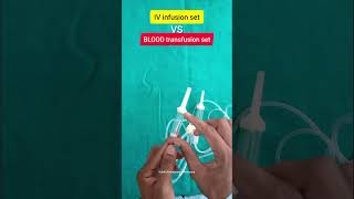 IV Infusion set vs Blood Transfusion set identification shorts medical [upl. by Aillicsirp]