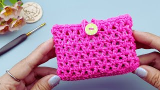 Incredible Easy Crochet Card Holder Tutorial  Crochet Gift Ideas  ViVi Berry DIY [upl. by Dimphia995]