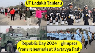 Republic Day 2024 UT Ladakh TableauGlimpses from rehearsals at Kartavya Path India Gate New Delhi [upl. by Amada39]