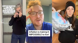 TikTok on the cost of living  AMERICANS ARE BROKE  RANT ON INFLATION  GROCERY PRICES [upl. by Yesdnik]