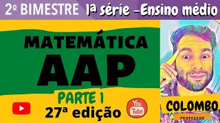 ️⃣15627ª AAP  1ª série do Ensino Médio  MATEMÁTICA 2º bimestre 2020 – – Questões 1 a 4 [upl. by Giffard]