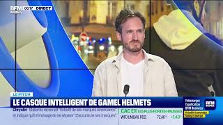 BFMTV  Le Pitch  Gamel Helmets le casque avec des clignotants  0209 [upl. by Alikat389]