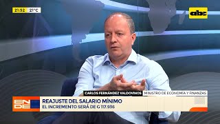 Esto dice el ministro de Economía sobre el reajuste del salario mínimo [upl. by Anovahs377]