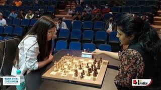 IM Oliwia vs GM Harika  Nimzowitsch transposes into KID  Tata Steel Chess India 2022 Women Blitz [upl. by Aiseneg199]