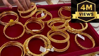 Light weight Gold bangle designs with weight amp price  Gold bangle designs [upl. by Best259]