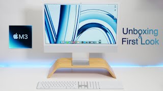 M3 iMac Unboxing Comparison and First Look [upl. by Akcira518]