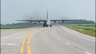 Watch These C130s Land on a Highway in Arkansas [upl. by Bortz]