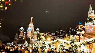 Moscow at Christmas time 🎄❄️ Russia 🇷🇺 [upl. by Otxilac]