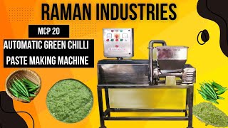 Green Chilli Paste Making Machine Auto Feeder [upl. by Wsan508]